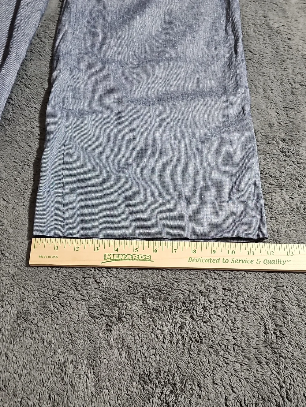 Banana Republic Blake Wide Leg Cotton Linen Blend Blue Pants Size 8